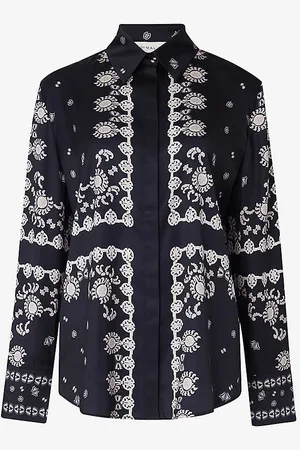 By Malina Tereza Abstract-print Relaxed-fit Recycled-polyester Shirt