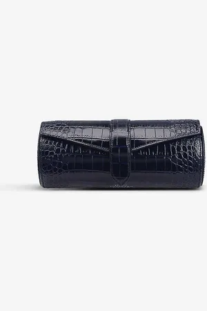 SMYTHSON Mara Crocodile-embossed Watch and Jewellery Roll