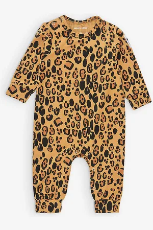 Mini Rodini Leopard-print Brand-patch Stretch-jersey Romper 1-9 Months
