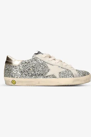 Golden Goose Super Star Glitter Woven Trainers