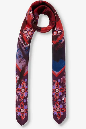 DIANORA SALVIATI Patterned Square Silk Scarf