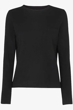 Whistles Crew-neck Long-sleeve Cotton Top