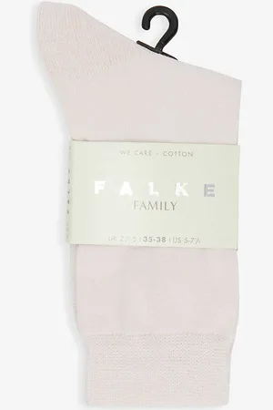 Falke Family Brand-print Stretch-cotton Blend Socks