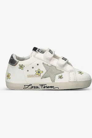 Golden Goose Baby School Logo-print Leather Low-top Trainers 6-12 Months
