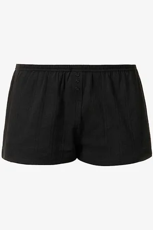 Cou Cou Intimates Pointelle Knitted Organic-cotton Shorts