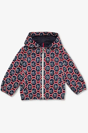 Moncler Clarinet Branded-print Shell Jacket 9 Months - 3 Years