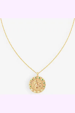 Astrid & Miyu Capricorn Bold Zodiac Rhodium-plated 925 Sterling-silver Necklace