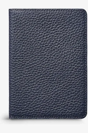 ASPINAL OF LONDON Logo-print Grained-leather Passport Cover