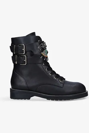 Kurt Geiger Sutton Eye-embellished Leather Boots