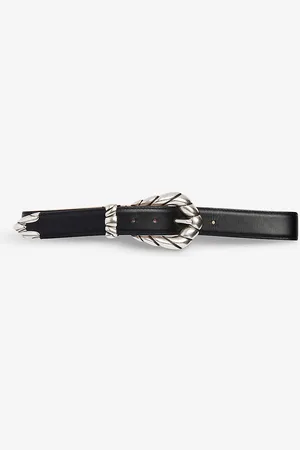 IRO Embella Stud-embellished Leather Buckle Belt