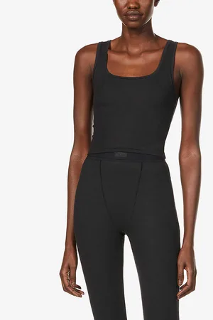 SKIMS Ribbed Stretch-cotton Tank Top