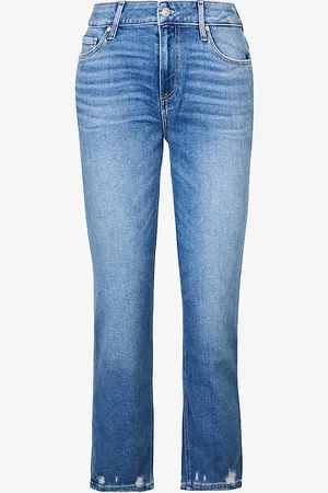 Paige Brigitte Straight-leg Mid-rise Stretch-denim Jeans