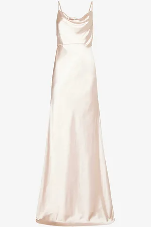 Six Stories Cowl-neck Cami-strap Woven Maxi Dress