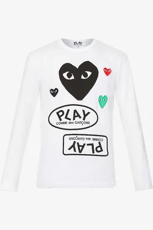 Comme des Garçons Branded Graphic-print Cotton-jersey T-shirt