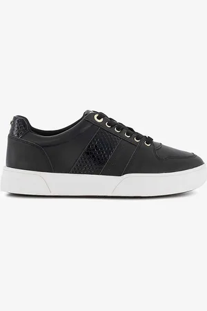 Dune Elysium Side-stripe Leather Low-top Trainers