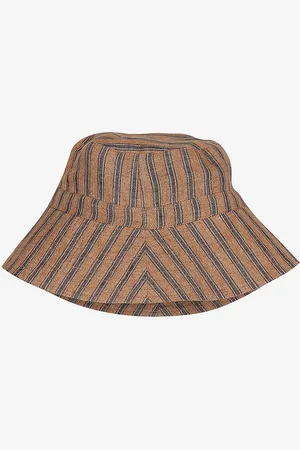 Caramel Cedrus Stripe Cotton Bucket Hat