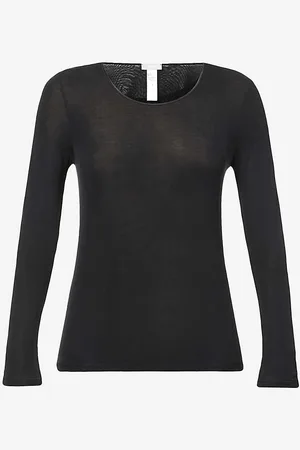 Hanro Pure Silk Long-sleeved Silk-knit Top