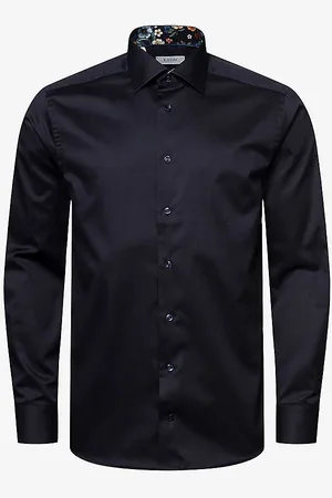 Eton Signature Floral-print Slim-fit Organic Cotton-twill Shirt