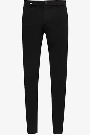 IKKS Logo-embellished Slim-leg Mid-rise Stretch-cotton Trousers
