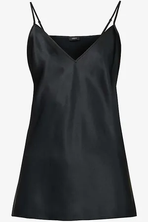 Joseph Clea V-neck Silk-satin Top