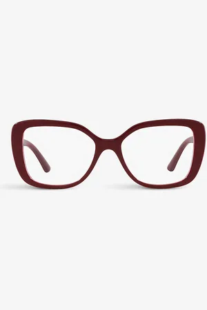 Bvlgari Bv4220 Irregular-frame Branded-arm Acetate Optical Glasses