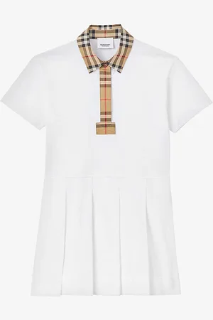 Burberry Sigrid Vintage Check-print Polo Shirt Stretch-cotton Dress 3-14 Years