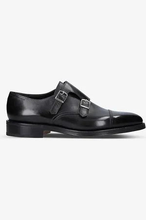 JOHN LOBB William Double-buckle Leather Monk Shoes