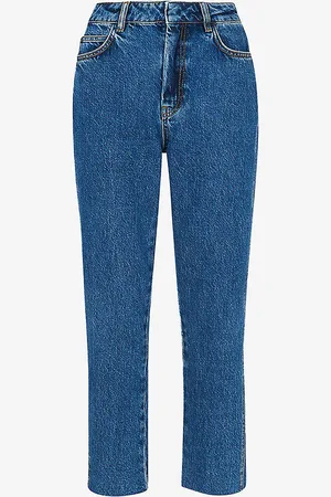 Whistles Authentic Slim-leg High-rise Cropped Organic-denim Jeans