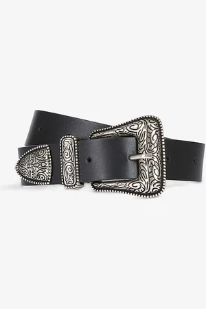 The Kooples Western-buckle Wide Leather Belt