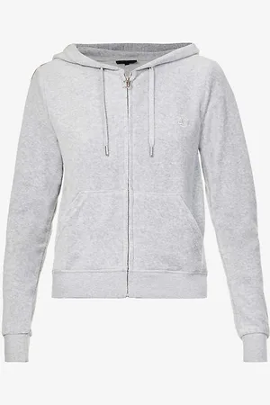 Juicy Couture Regular-fit Logo-embroidered Velour Hoody