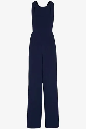 Whistles Tie-back Maxi Stretch-recycled Polyester-blend Jumpsuit