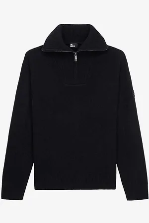 The Kooples Roll Neck Zip-fastened Wool-blend Cardigan
