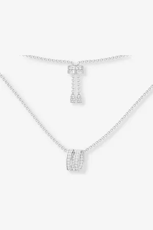 APM Monaco Monaco Sterling- and Zirconia Pendant Necklace