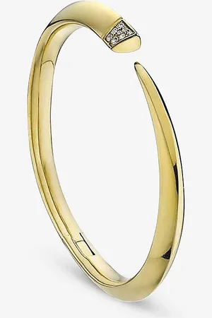 SHAUN LEANE Tusk Yellow Gold-vermeil and Diamond Bracelet