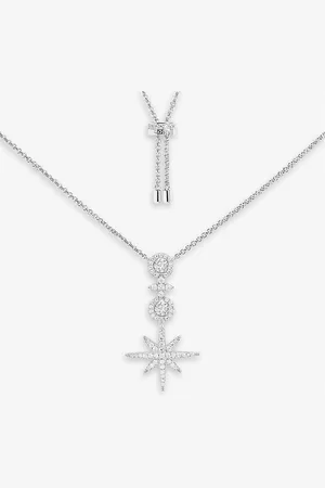 APM Monaco Pavé Meteorites Sterling- and Zirconia Pendant Necklace