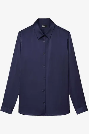 The Kooples Straight-hem Relaxed-fit Silk Shirt