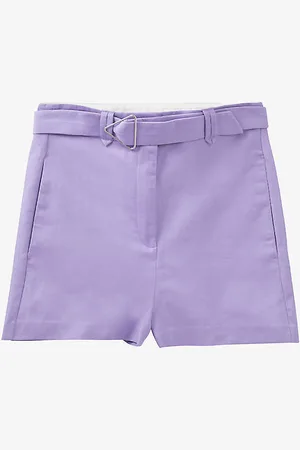 IKKS Triangle-buckle Stretch Cotton-blend Shorts