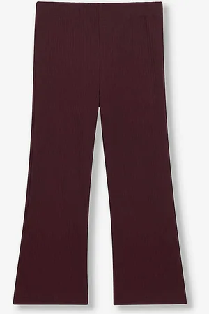 Whistles Elasticated-waist Flared-leg Stretch-knit Trousers 3-9 Years
