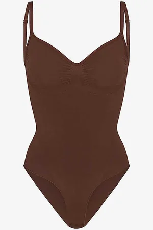 SKIMS Sculpt Ruched Stretch-woven Body