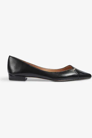 LK Bennett Cally Gold-tone Hardware-embellished Leather Flats