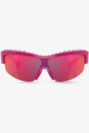Swarovski Sk6014 Rectangle-frame Gem-embellished Acetate Sunglasses