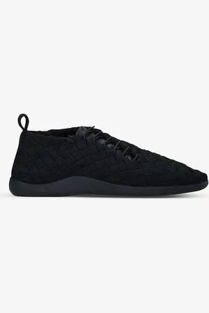 Bottega Veneta Plat Metallic-woven and Nappa-leather Low-top Trainers
