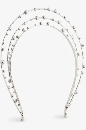 LELET NY Raisa Crystal-embellished Stainless-steel Headband