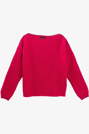 IKKS Metallic-trim Boat-neck Knitted Jumper