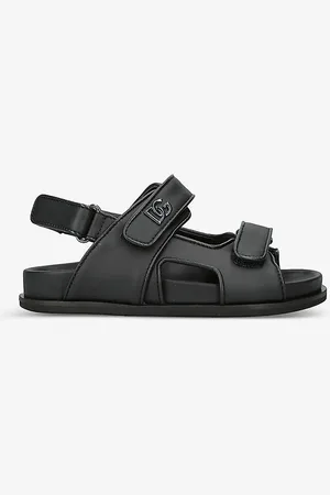 Dolce & Gabbana Logo-embellished Leather Sandals 4-10 Years
