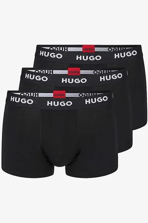 HUGO BOSS Pack of Three Logo-waistband Stretch-cotton Trunks
