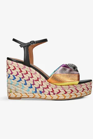 Kurt Geiger Kensington 105 Rainbow-print Leather Sandals