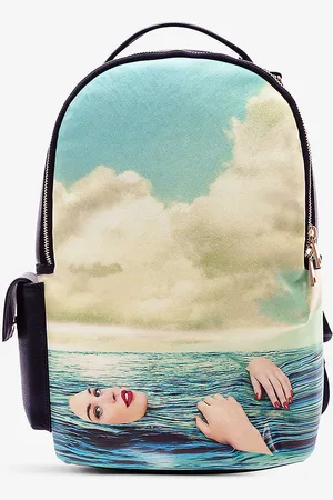 SELETTI Wears Toiletpaper Seagirl Graphic-print Faux-leather Backpack