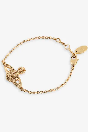 Vivienne Westwood Mini Bas Relief Brass and Topaz Bracelet