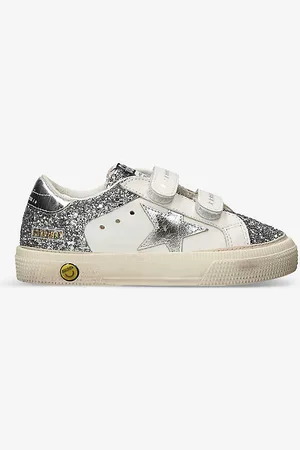 Golden Goose May Glitter Star-embellished Low-top Leather Trainers 6 Months - 5 Years